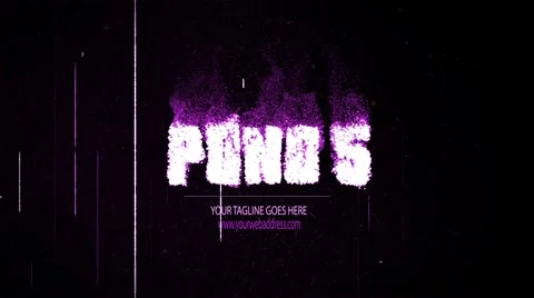 Vintage Tape Flame Logo(purple version) 库存 After Effects