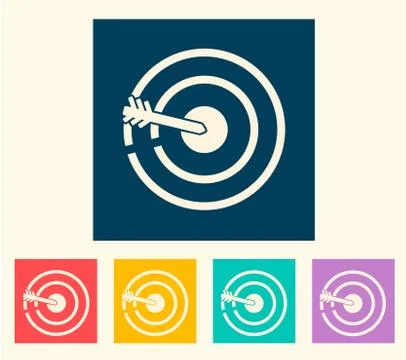 Vintage target background concept. Vector illustration Stock Illustration