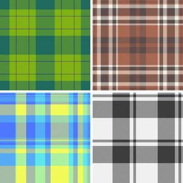 Vintage tartan plaid patterns designed for scalable use. Seamless vector form Stock Illustration
