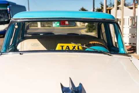 Vintage taxi, cuba Stock Photos