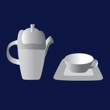 Vintage tea set. Stock Illustration