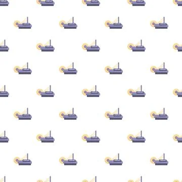 Vintage telegraph machine transmitting message seamless pattern Stock Illustration