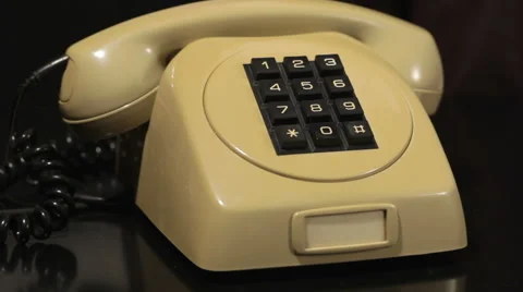 Vintage telephone ringing Stock Footage 47236030