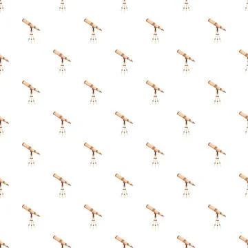Vintage telescope pattern for astronomy and observation design Stock Illustration