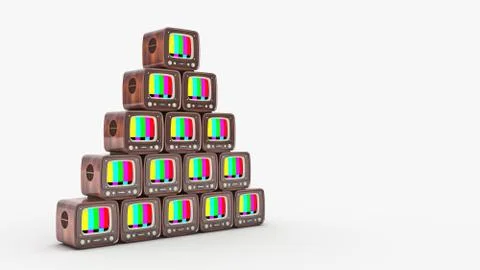 Vintage television concept. 3D Rendering Stock Illustration