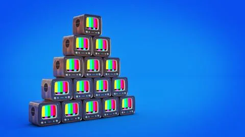 Vintage television concept. 3D Rendering Stock Illustration