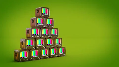 Vintage television concept. 3D Rendering Stock Illustration