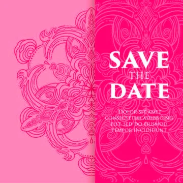 Vintage template design layout for Wedding invitation. Stock Illustration