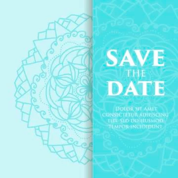 Vintage template design layout for Wedding invitation. Stock Illustration