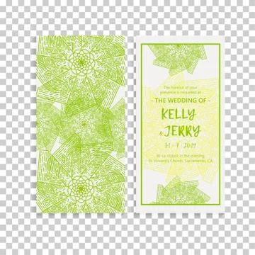 Vintage template design layout for Wedding invitation. Illustrazione stock