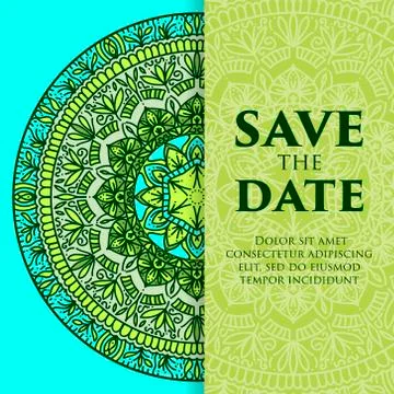 Vintage template design layout for Wedding invitation. Wedding invitation, th Stock Illustration