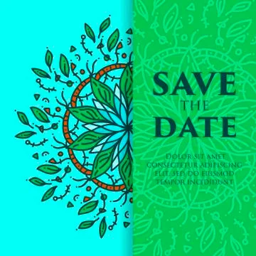 Vintage template design layout for Wedding invitation. Wedding invitation, th Stock Illustration