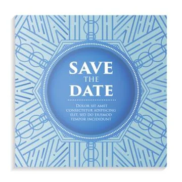 Vintage template design layout for Wedding invitation. Stock Illustration