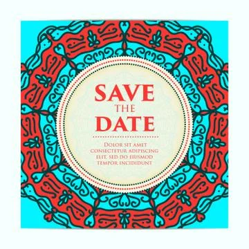 Vintage template design layout for Wedding invitation. Wedding invitation, th Stock Illustration