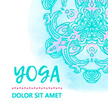 Vintage template design vector illustration of international yoga day Stock Illustration