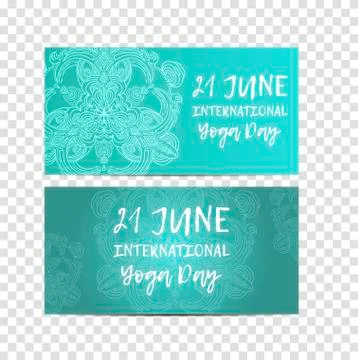 Vintage template design vector illustration of international yoga day Stock Illustration
