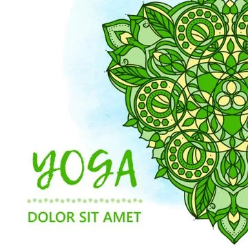 Vintage template design vector illustration of international yoga day Stock Illustration