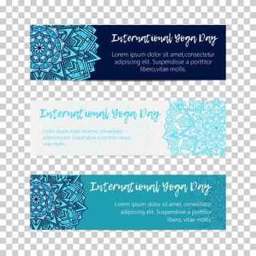 Vintage template design vector illustration of international yoga day Stock Illustration