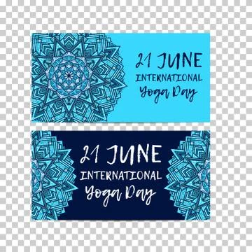 Vintage template design vector illustration of international yoga day Stock Illustration