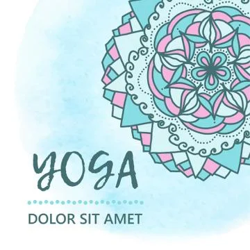 Vintage template design vector illustration of international yoga day Stock Illustration