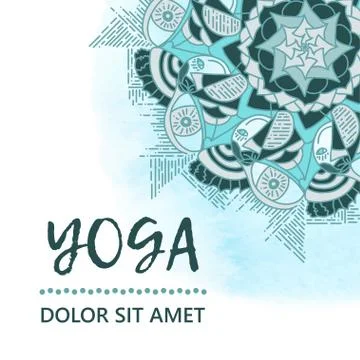 Vintage template design vector illustration of international yoga day Stock Illustration