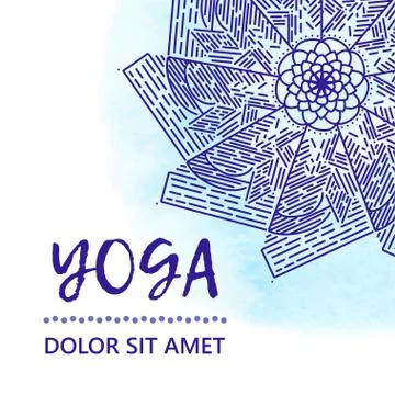 Vintage template design vector illustration of international yoga day Stock Illustration