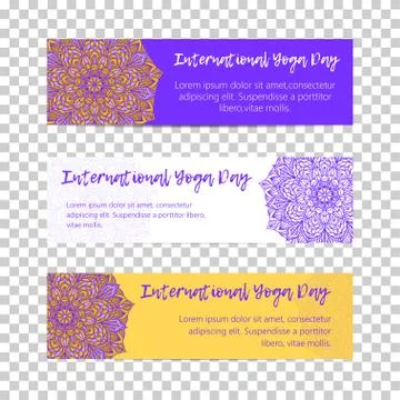 Vintage template design vector illustration of international yoga day Illustrazione stock