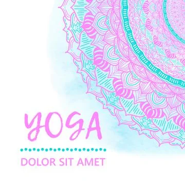 Vintage template design vector illustration of international yoga day Stock Illustration