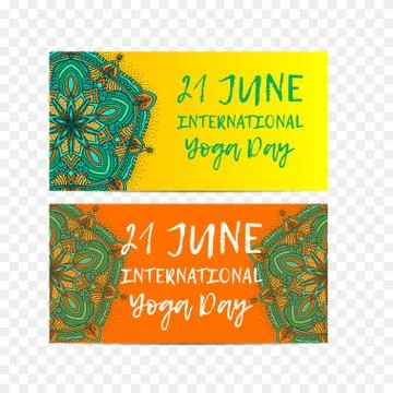 Vintage template design vector illustration of international yoga day. Orient Stock Illustration