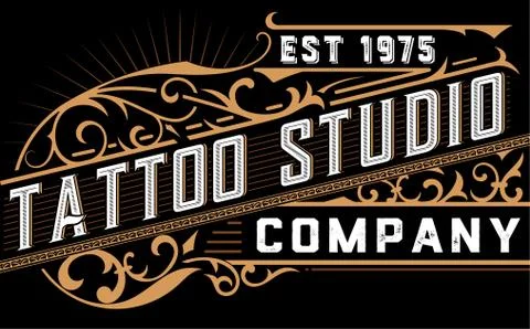 Vintage template with floral elements Stock Illustration