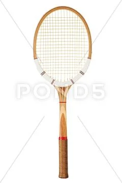 Vintage tennis racket Stock Photos