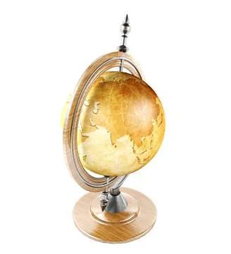Vintage terrestrial globe Stock Illustration