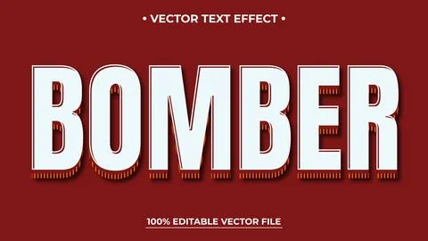 Vintage text effect template with 3d style editable font effect Illustrazione stock