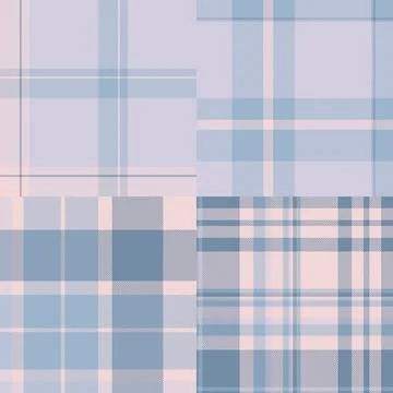 Vintage textile inspired plaid patterns in seamless vector style. Suitable .. Stock Illustration
