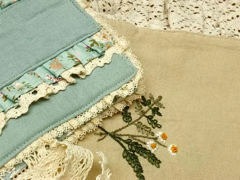 Vintage textile texture background 스톡 사진
