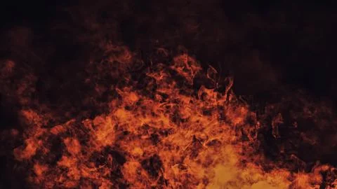 Vintage texture of burn fire with particles embers. Flames on isolated black  Illustrazione stock