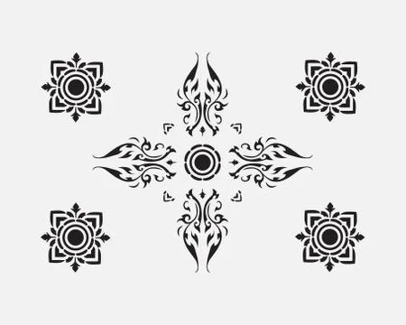 Vintage thai style pattern Stock Illustration