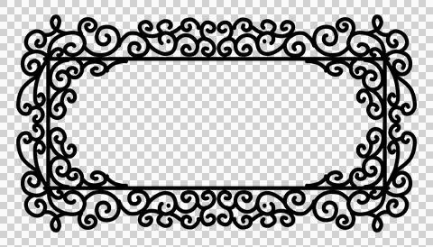 Vintage theme classic frame design with transparent background. Perfect for.. Stock Illustration