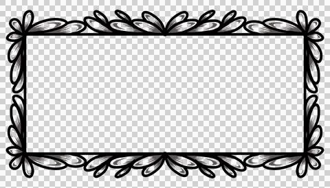 Vintage theme classic frame design with transparent background. Perfect for.. Illustrazione stock