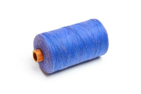 Vintage thread spools isolated on a white 写真素材