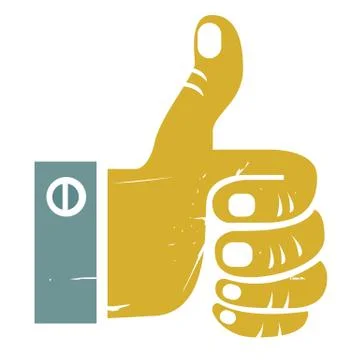 Vintage thump up Stock Illustration