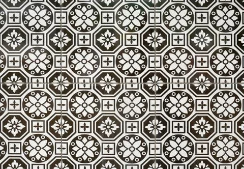 Vintage tile floor Stock Photos
