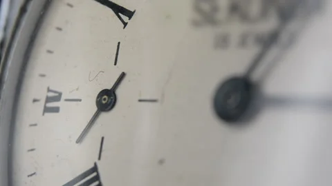 Vintage timer. Antique clock. Retro clock. 1 minute countdown. Artistic blur. Stock Footage 204795027