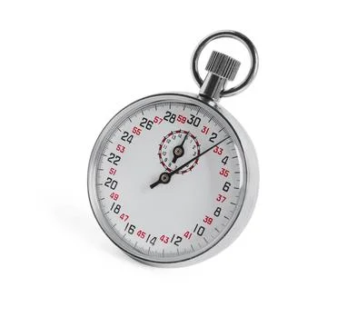 Vintage timer isolated on white. Measuring tool Stock-Fotos