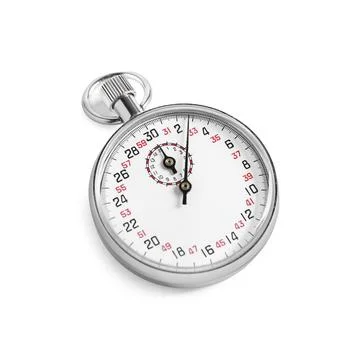 Vintage timer isolated on white. Measuring tool Foto stock