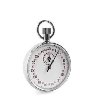 Vintage timer isolated on white. Measuring tool Foto stock