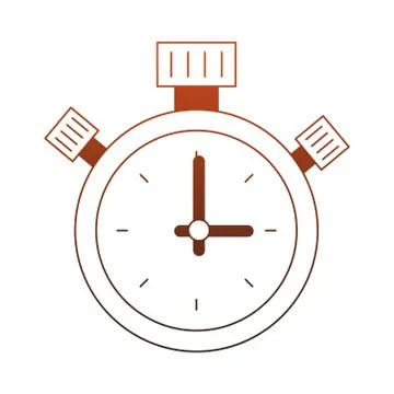 Vintage timer symbol red lines Stock Illustration