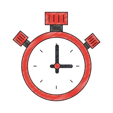 Vintage timer symbol scribble Stock Illustration
