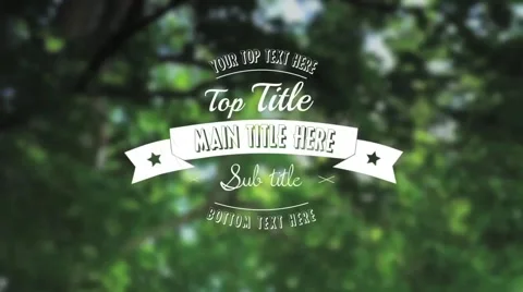 Vintage Title - After Effects Template Stock After Effects