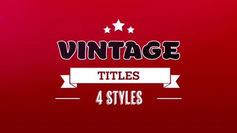 Vintage Titles ~ After Effects Project #231865553 | Pond5